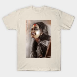 Art of an Indian girl smiling T-Shirt